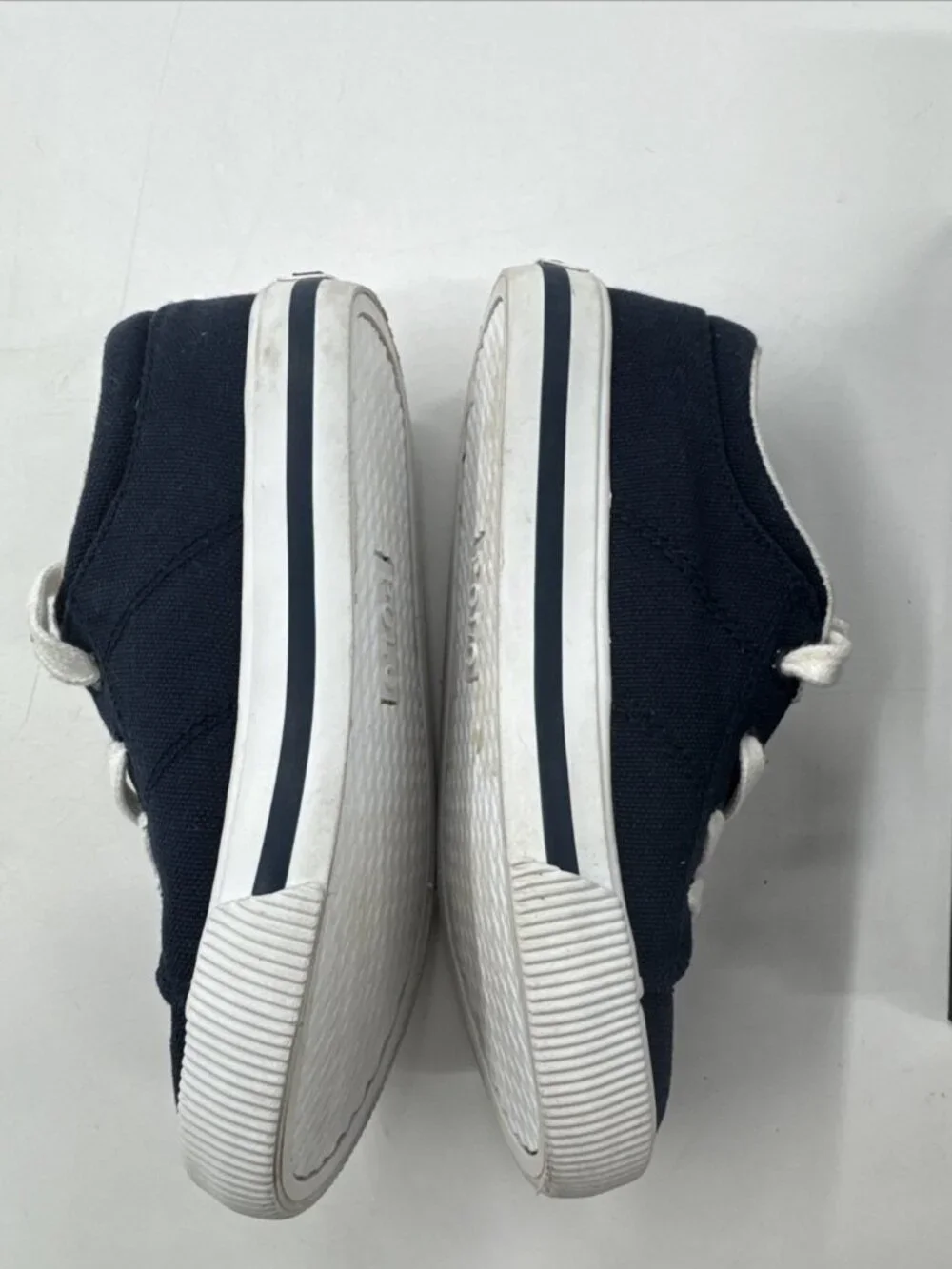 Ralph Lauren Polo Shoes Toddler Boys 10 Blue Sneakers Lace Up Canvas with Box